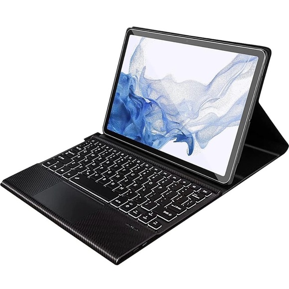 SaharaCase Protection Bluetooth Keyboard Case Mouse Pad Samsung